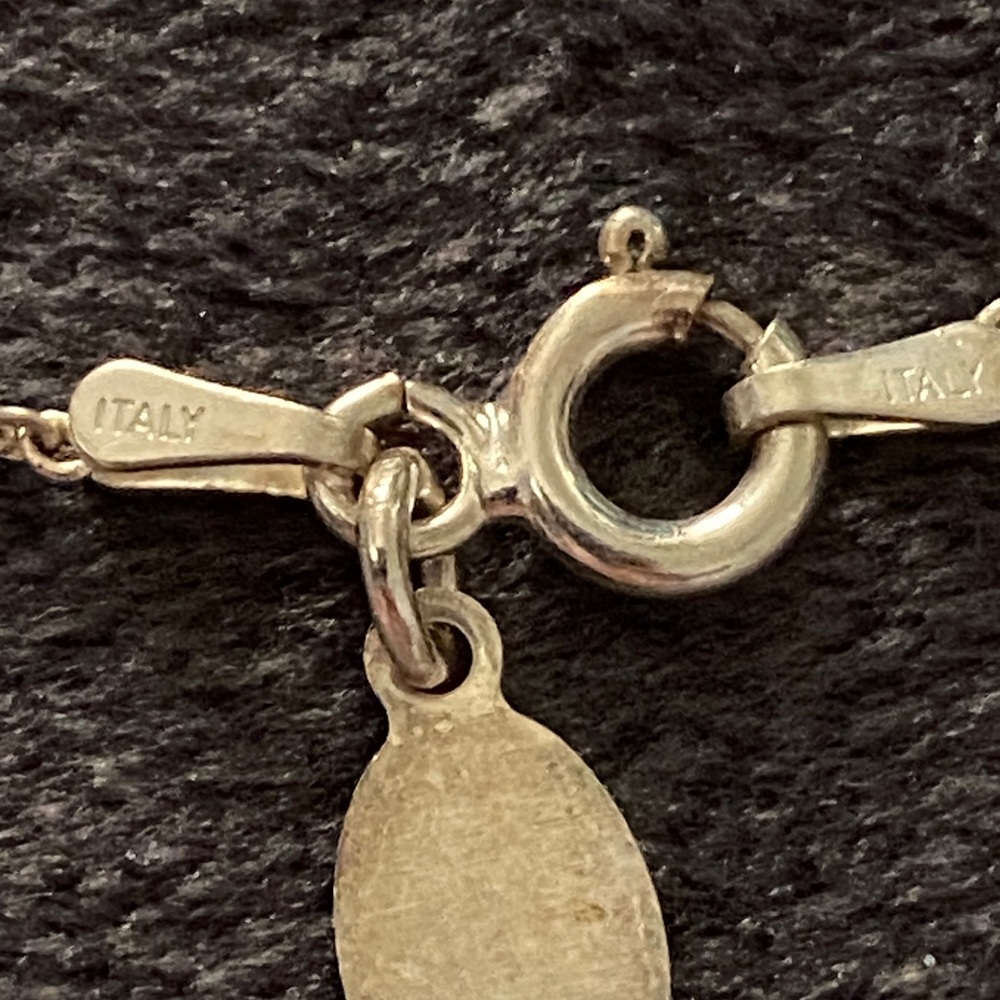 925 Italy Express Sterling Silver Bar Necklace - Picture 9 of 14
